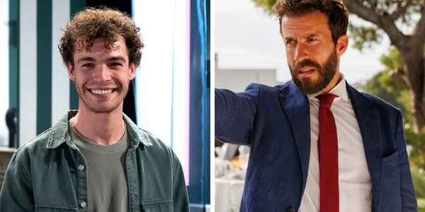 Ricardo ajuda Gabriel depois de este desmaiar na novela Páginas da Vida